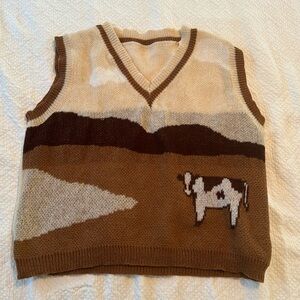 Cow sweater worn once! XL